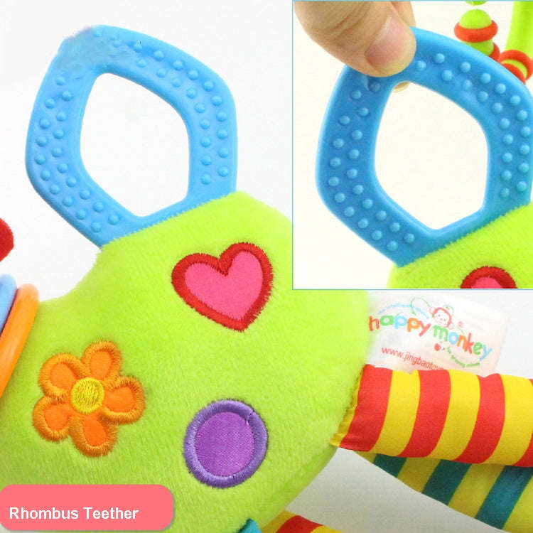 Baby Carriage Hanging Toy 0-1 Year Old Bell Teether Giraffe Bed Bell(Green)