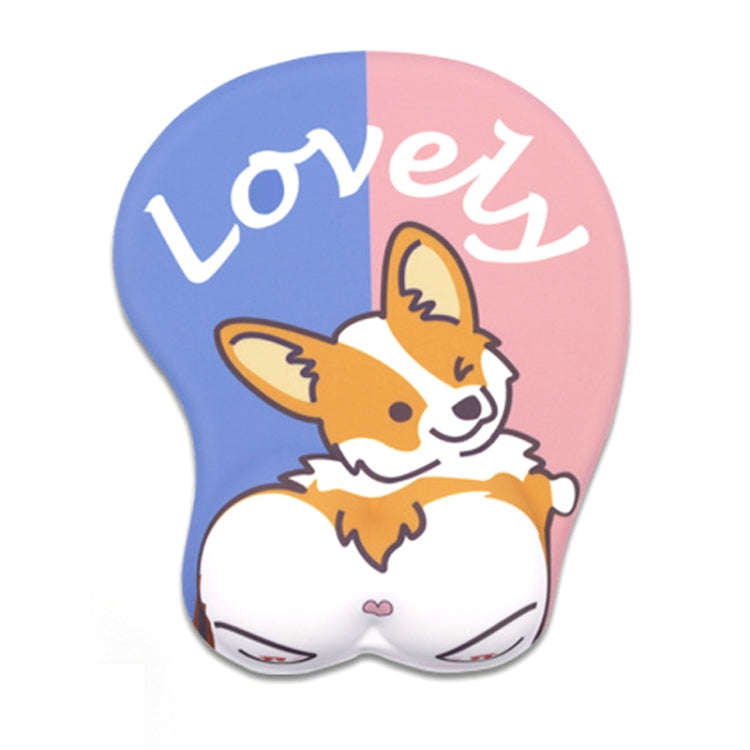 Silicone Hand Rest Thickened Wrist Mouse Pad(RJ-013 Love Kiki)