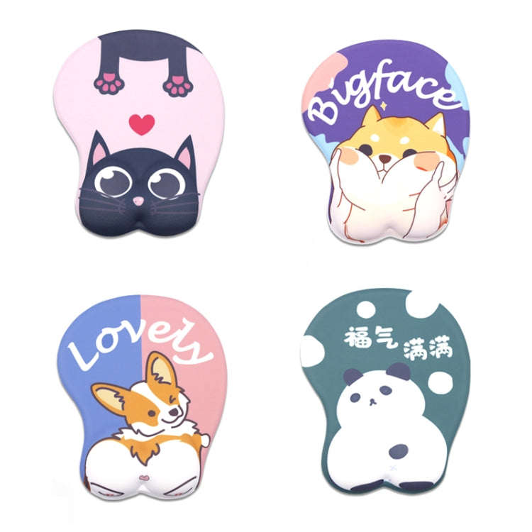 Silicone Hand Rest Thickened Wrist Mouse Pad(RJ-013 Love Kiki)