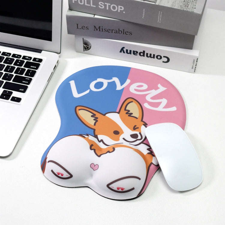 Silicone Hand Rest Thickened Wrist Mouse Pad(RJ-013 Love Kiki)
