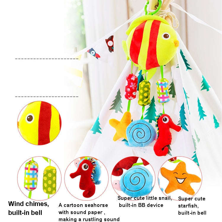 Cute Animal Wind Chimes Baby Toy 0-1 Year Old Bed Hanging Grip Baby Bed Bell(Elephant)
