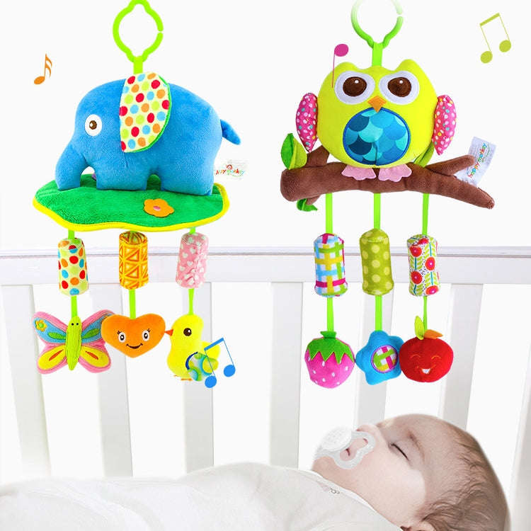 Cute Animal Wind Chimes Baby Toy 0-1 Year Old Bed Hanging Grip Baby Bed Bell(Elephant)