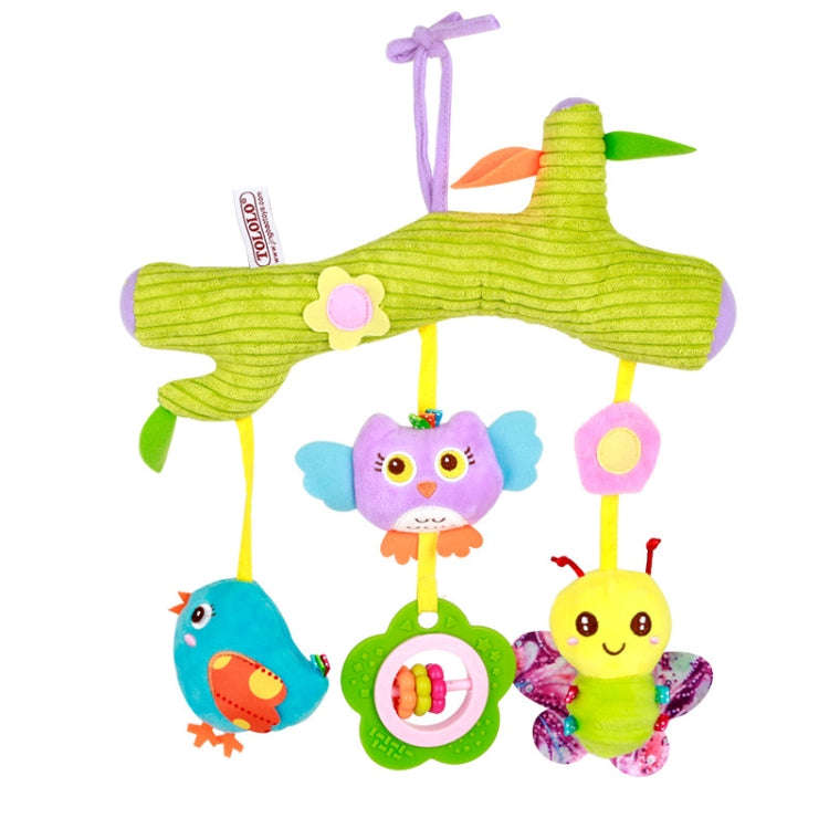 Baby Toys 0-1 Year Old Animal Bed Bells Soothing Plush Toys Baby Rattles Baby Carriage Hanging(C ...