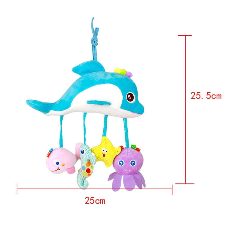 Baby Toys 0-1 Year Old Animal Bed Bells Soothing Plush Toys Baby Rattles Baby Carriage Hanging(B ...
