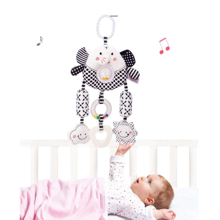 Newborn Baby Stroller Pendant Black And White Wind Chime 0-1 Year Old Early Education Toy Baby Co...