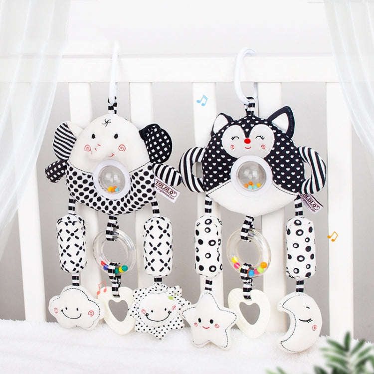Newborn Baby Stroller Pendant Black And White Wind Chime 0-1 Year Old Early Education Toy Baby Co...