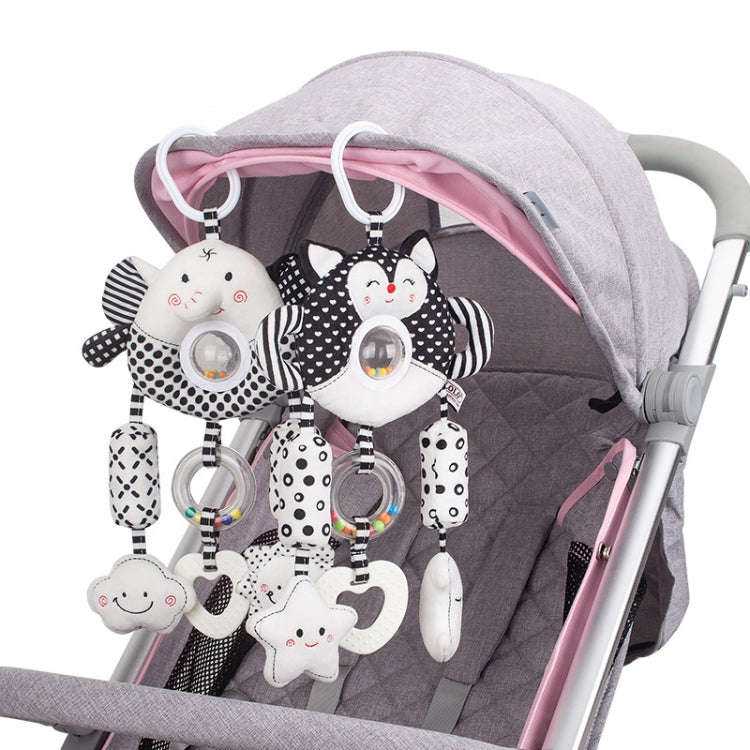 Newborn Baby Stroller Pendant Black And White Wind Chime 0-1 Year Old Early Education Toy Baby Co...