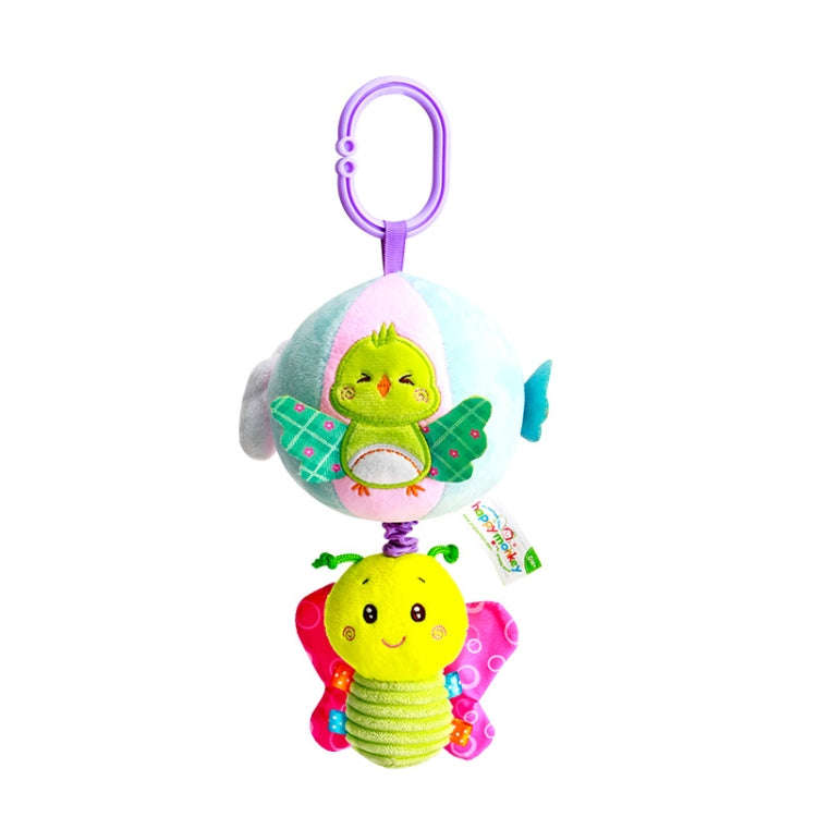 Three-dimensional Animal Baby Music Pull Bell Cloth Ball Bed Hanging Toy Baby Comfort Plush Bed B...