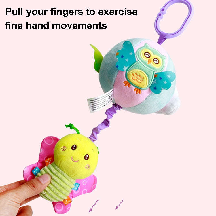 Three-dimensional Animal Baby Music Pull Bell Cloth Ball Bed Hanging Toy Baby Comfort Plush Bed B...