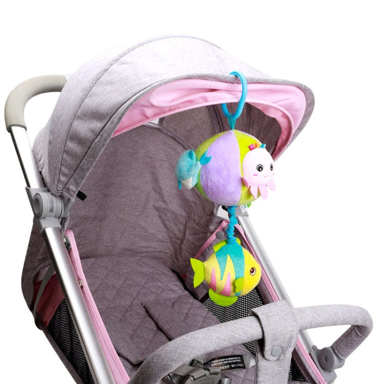 Three-dimensional Animal Baby Music Pull Bell Cloth Ball Bed Hanging Toy Baby Comfort Plush Bed B...