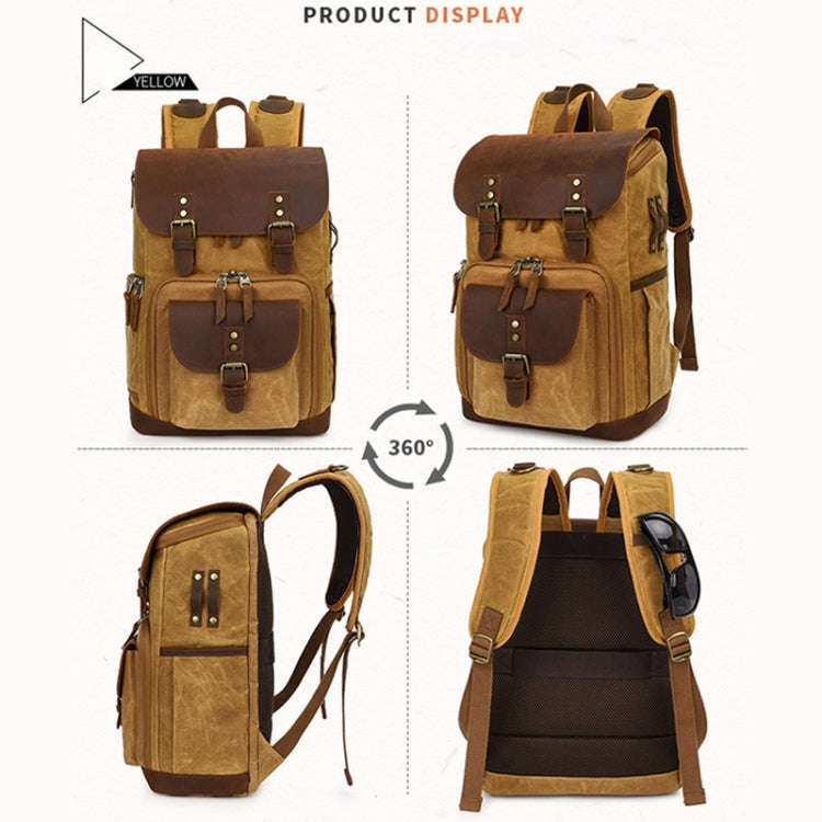 K-86 Casual Shoulder Camera Bag Contrast Waterproof Batik Canvas Single Digital Camera Photo Back...