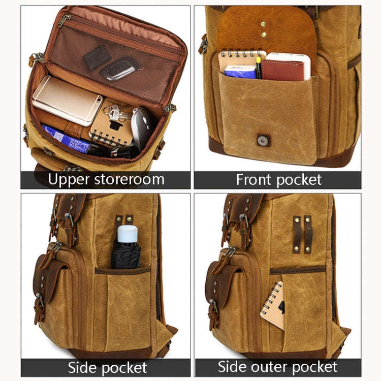 K-86 Casual Shoulder Camera Bag Contrast Waterproof Batik Canvas Single Digital Camera Photo Back...