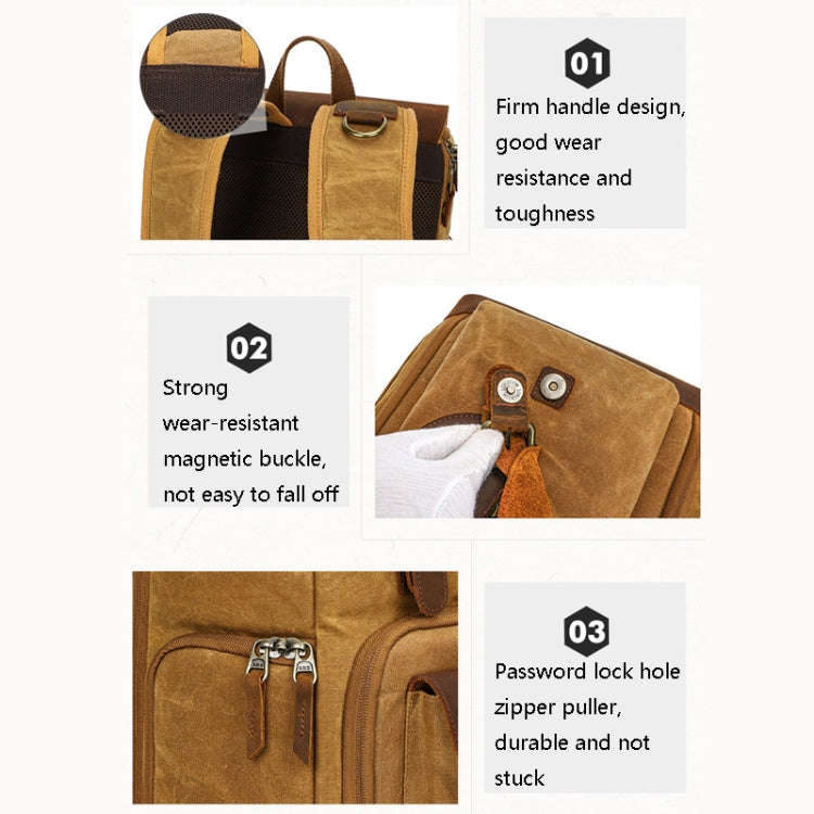 K-86 Casual Shoulder Camera Bag Contrast Waterproof Batik Canvas Single Digital Camera Photo Back...