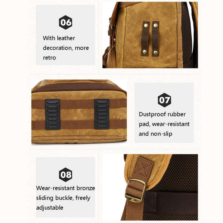 K-86 Casual Shoulder Camera Bag Contrast Waterproof Batik Canvas Single Digital Camera Photo Back...