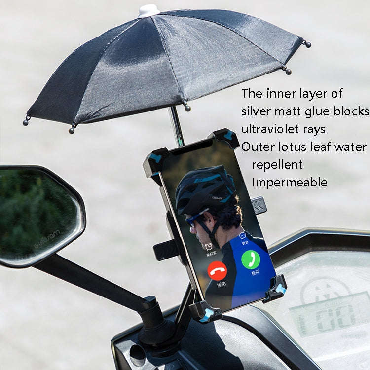 CYCLINGBOX Bicycle Mobile Phone Bracket With Parasol Rider Mobile Phone Frame, Style: Rearview Mi...
