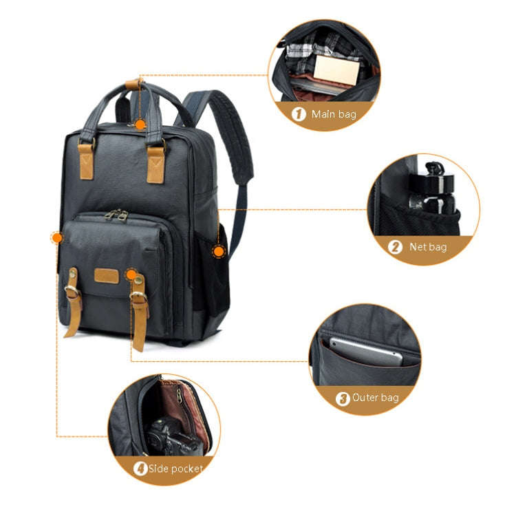 272 Wearable Shoulder Camera Bag Waterproof SLR Digital Camera Bag(Khaki)