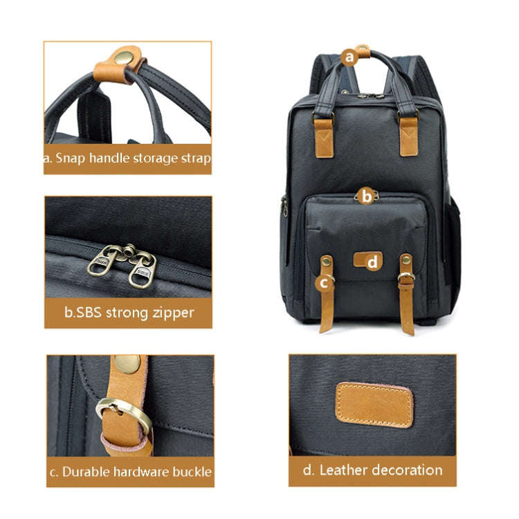 272 Wearable Shoulder Camera Bag Waterproof SLR Digital Camera Bag(Khaki)