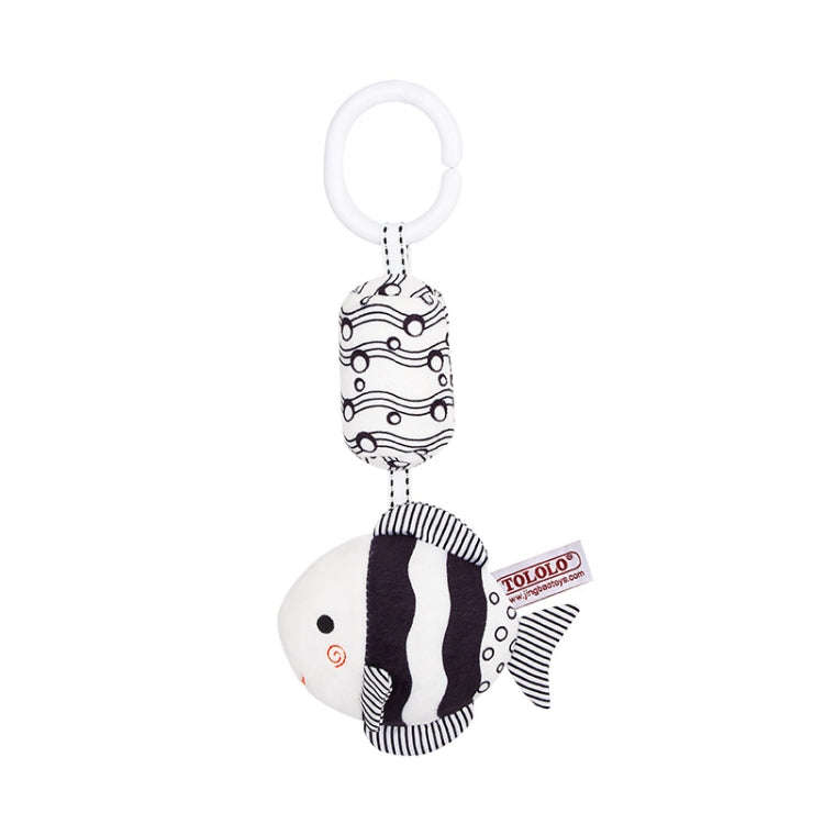 TOLOLO T168231-4 Newborn Bed Bell Early Education Toy Visually Inspires Black And White Wind Chim...