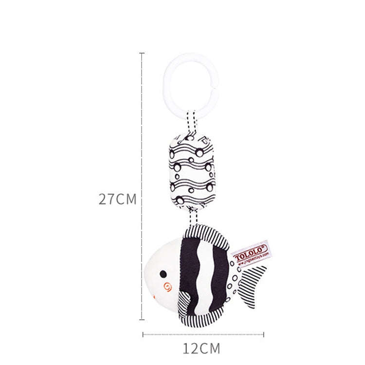 TOLOLO T168231-4 Newborn Bed Bell Early Education Toy Visually Inspires Black And White Wind Chim...