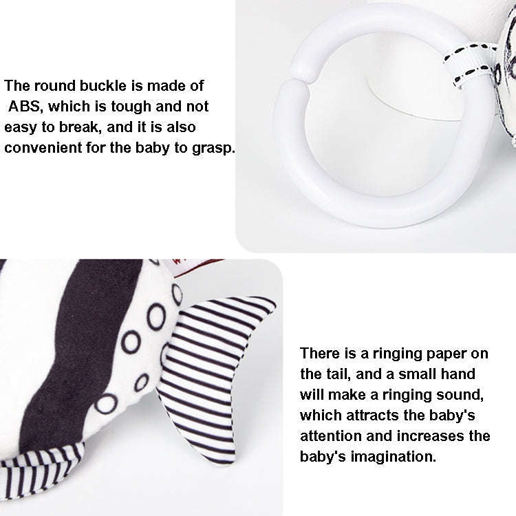 TOLOLO T168231-4 Newborn Bed Bell Early Education Toy Visually Inspires Black And White Wind Chim...