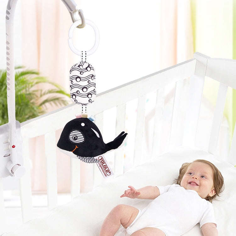 TOLOLO T168231-4 Newborn Bed Bell Early Education Toy Visually Inspires Black And White Wind Chim...