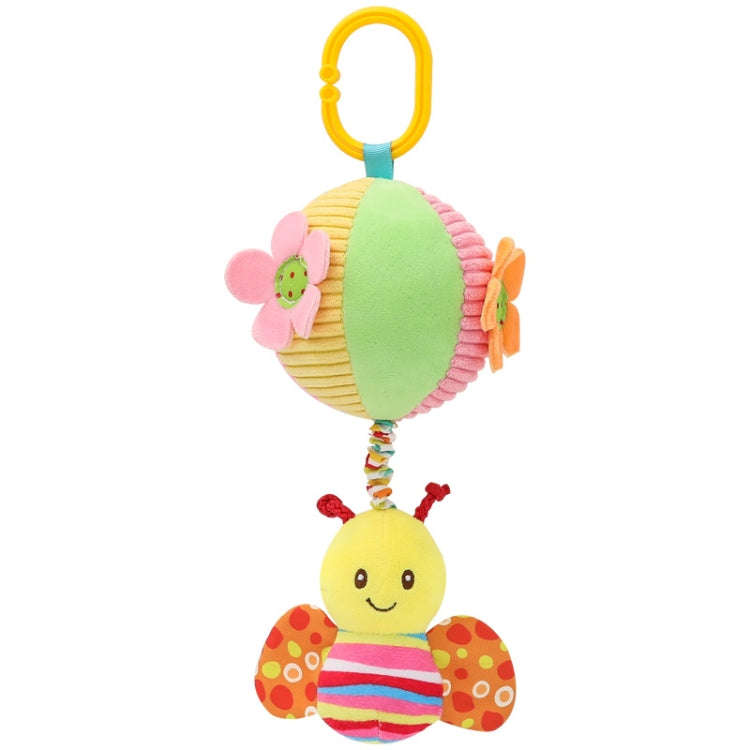 Stroller Drawstring Cloth Ball Toy Baby Soothing Hand Grab Ball Plush Bed Bell Lathe Pendant(Be)