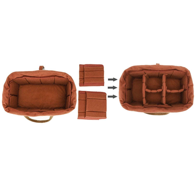 K707 Portable SLR Lens Liner Bag Camera Storage Bag(Khaki)