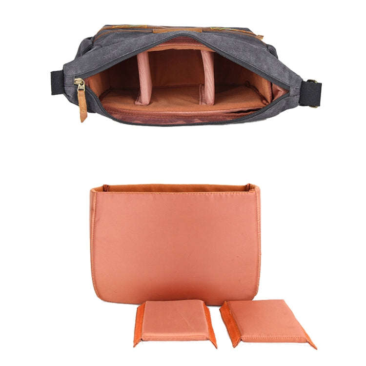 3037 SLR Camera Bag Shoulder Waterproof Messenger Camera Bag(Khaki)