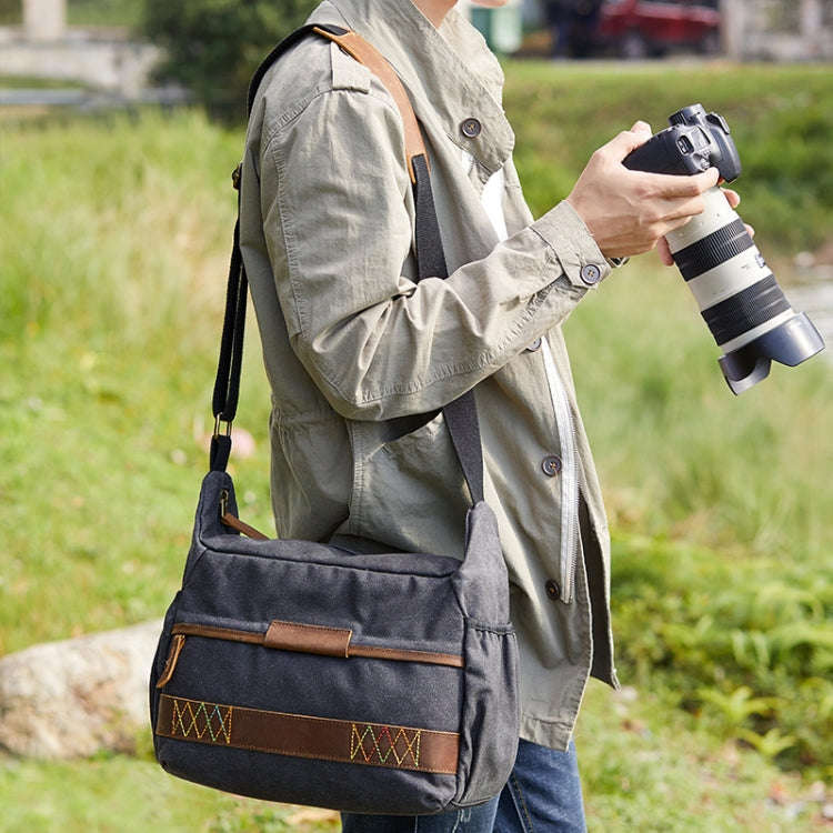 3037 SLR Camera Bag Shoulder Waterproof Messenger Camera Bag(Khaki)