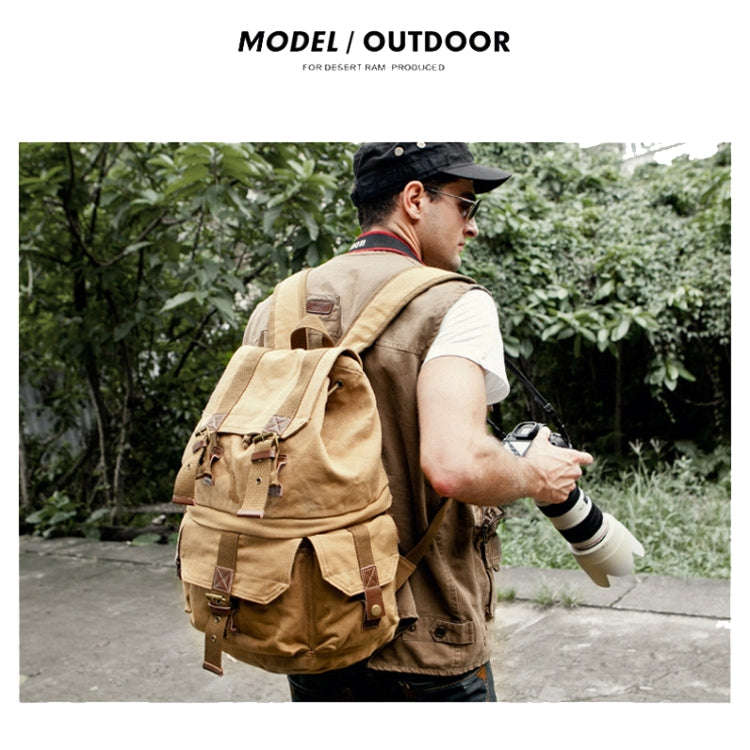 FB-1235-32 SLR Camera Canvas Bag Casual Shoulder Digital Bag(Green)