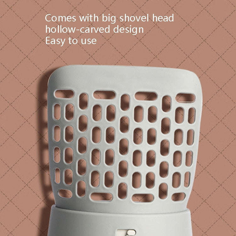 All-In-One Cat Litter Scoop Pet Toilet Picker Removable Portable Plastic Scoop(Gray White)
