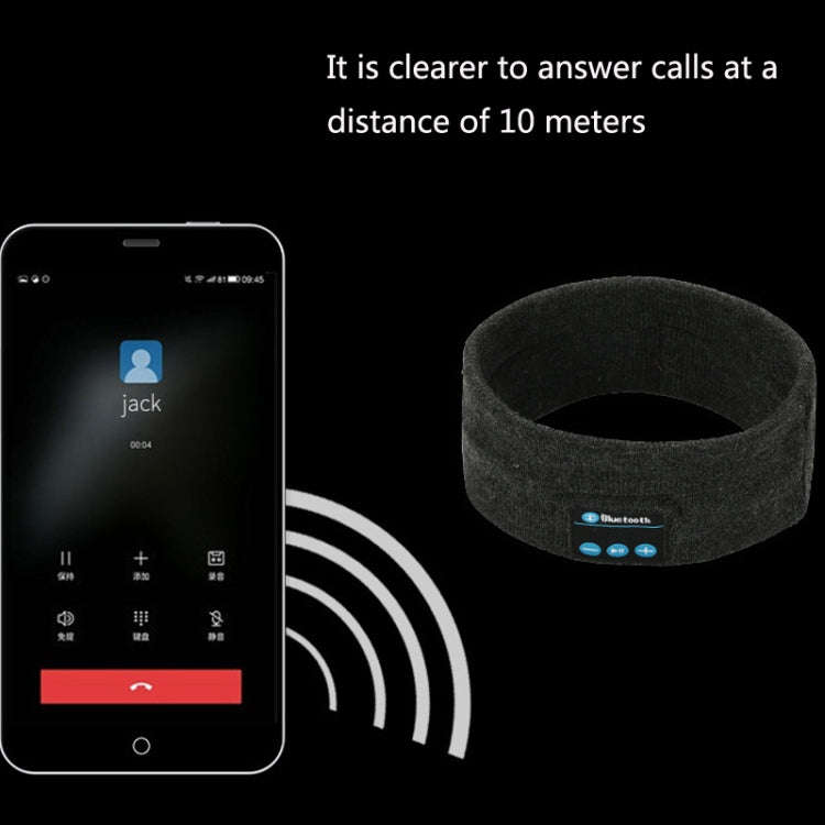 Bluetooth Headset Sports Headband Outdoor Running Yoga Sweat-Absorbent Headscarf, Colour: Dark Gray