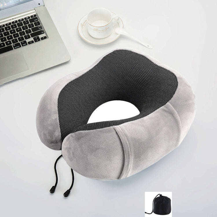Magnetic Memory Foam U-shaped Pillow Suitable for Travel Solid Pillows(Gray)