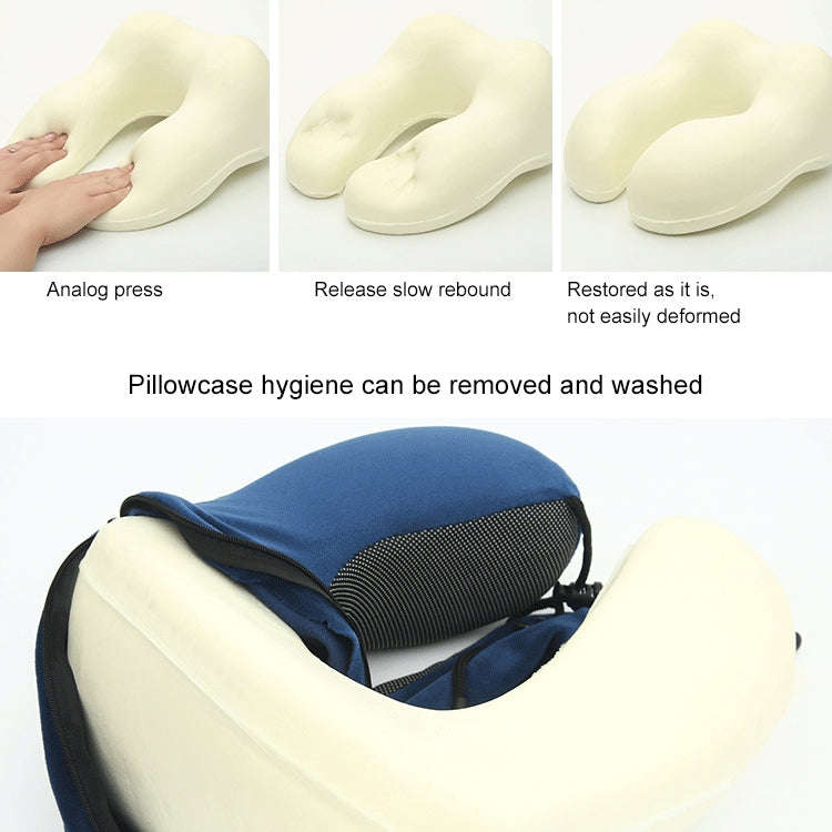 Magnetic Memory Foam U-shaped Pillow Suitable for Travel Solid Pillows(Gray)