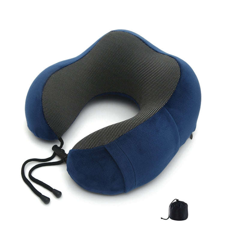 Magnetic Memory Foam U-shaped Pillow Suitable for Travel Solid Pillows(Navy blue)