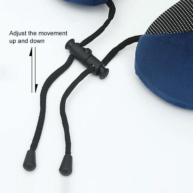 Magnetic Memory Foam U-shaped Pillow Suitable for Travel Solid Pillows(Navy blue)