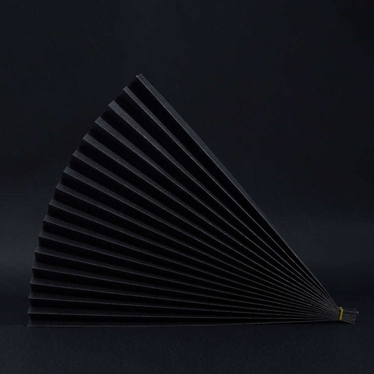 69x39cm Photo Props Hard Cardboard Folding Fan Photography Background Folded Paper(06 Carbon Black)