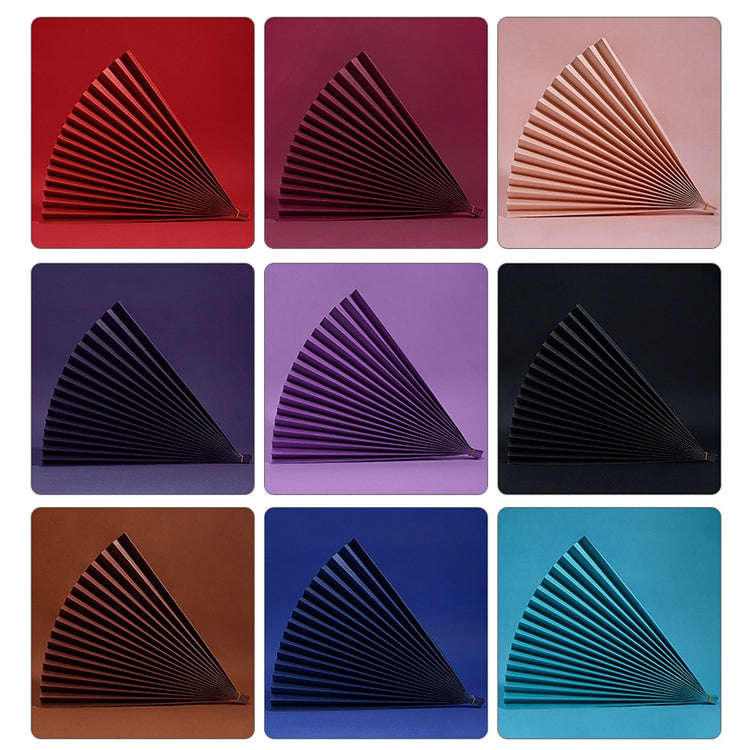 69x39cm Photo Props Hard Cardboard Folding Fan Photography Background Folded Paper(07 Chocolate)