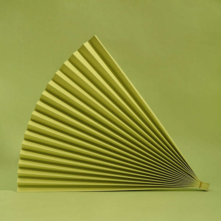 69x39cm Photo Props Hard Cardboard Folding Fan Photography Background Folded Paper(12 Avocado Green)