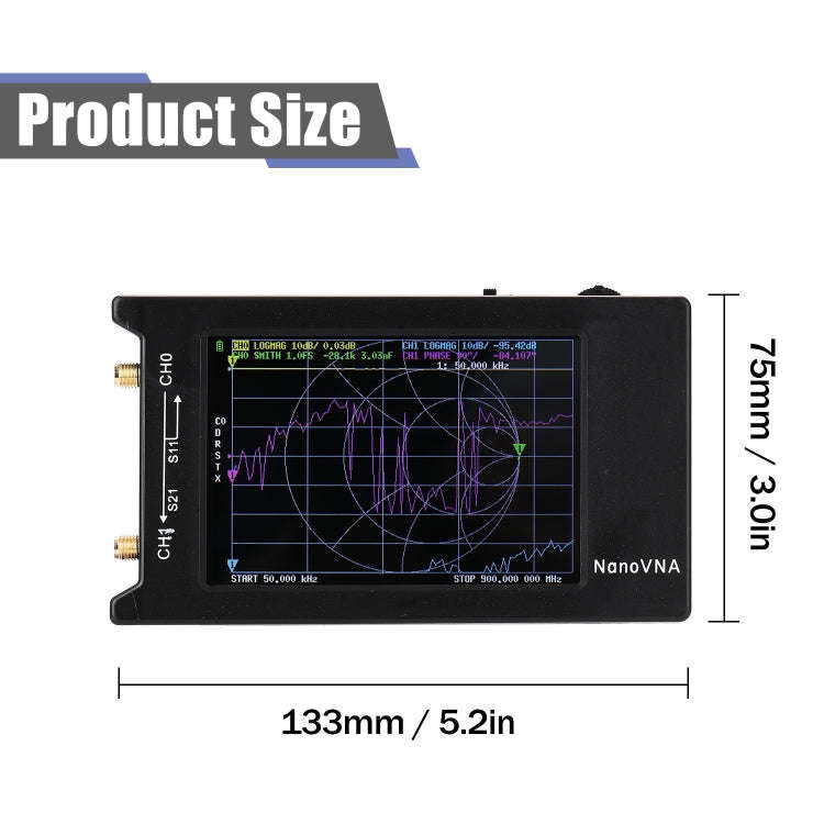 NanoVNA-H4  4 Inch Full View LCD Screen 50Khz-1.5Ghz VNA HF VHF UHF UV Vector Network Analyzer