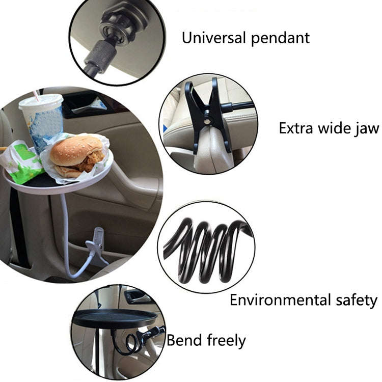 YP-106 Convenient Car PC Tray Car Lazy People Beverage Table(White)