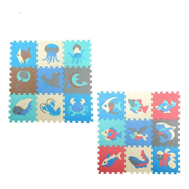 9pcs / Set Splicing Mobilization EVA Marine Foam Mats Children Educational Toys Puzzle Anti-skid ...