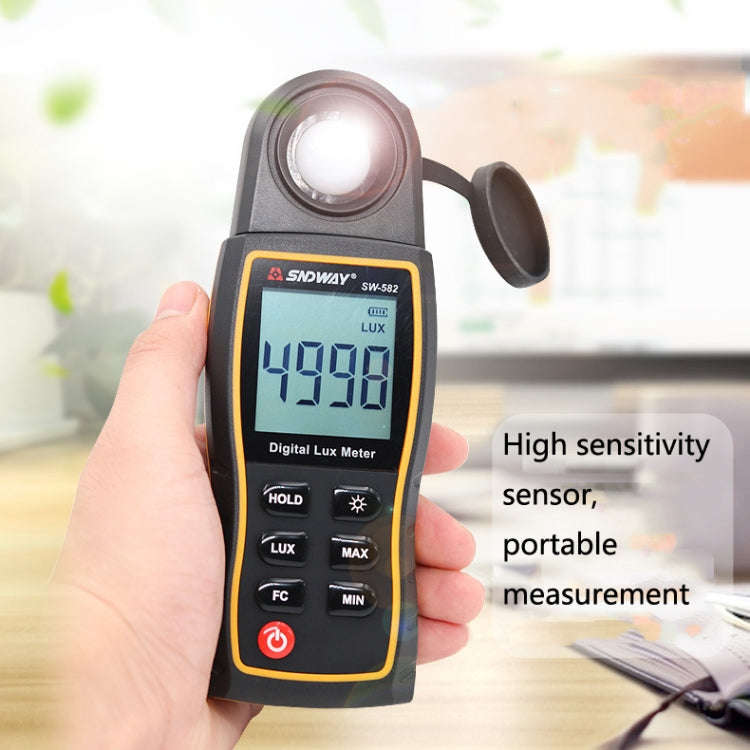 SNDWAY SW582 Handheld Digital Illuminance Meter High-Precision Digital Light Meter(SW582)