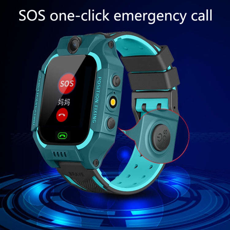 Z6 Children Phone Watch Smart Positioning Full Touch Screen Student Watch(Green))