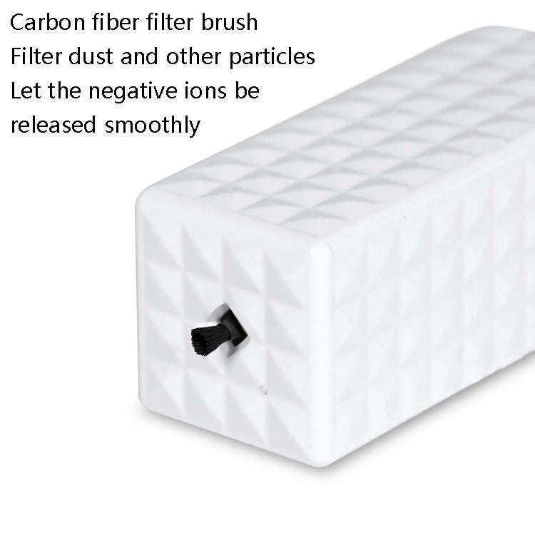 EP502 Car Cigarette Lighter Activated Carbon Brush Negative Ion Air Purifier(White)