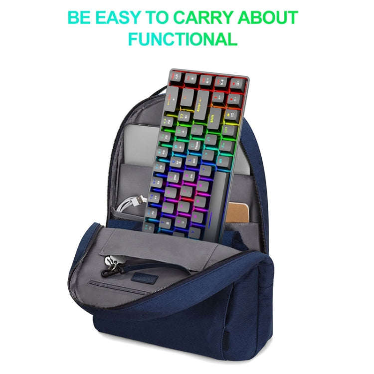 T8 68 Keys Mechanical Gaming Keyboard RGB Backlit Wired Keyboard, Cable Length:1.6m(Black Tea Shaft)