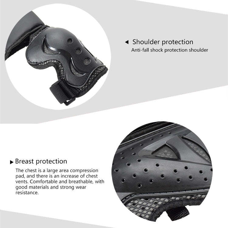 GHOST RACING Motorcycle Protective Gear Children Safety Riding Sport Vest + Knee Pads + Elbow Pad...