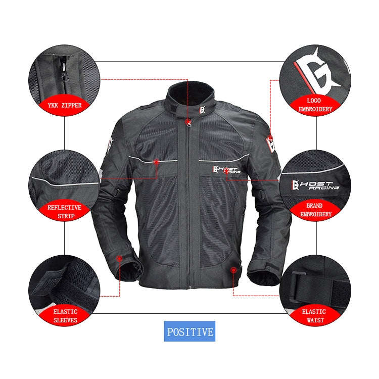 GHOST RACING GR-Y05 Motorcycle Cycling Cloth Men Knight Racing Jacket Keep Warm Anti-Fall Locomot...