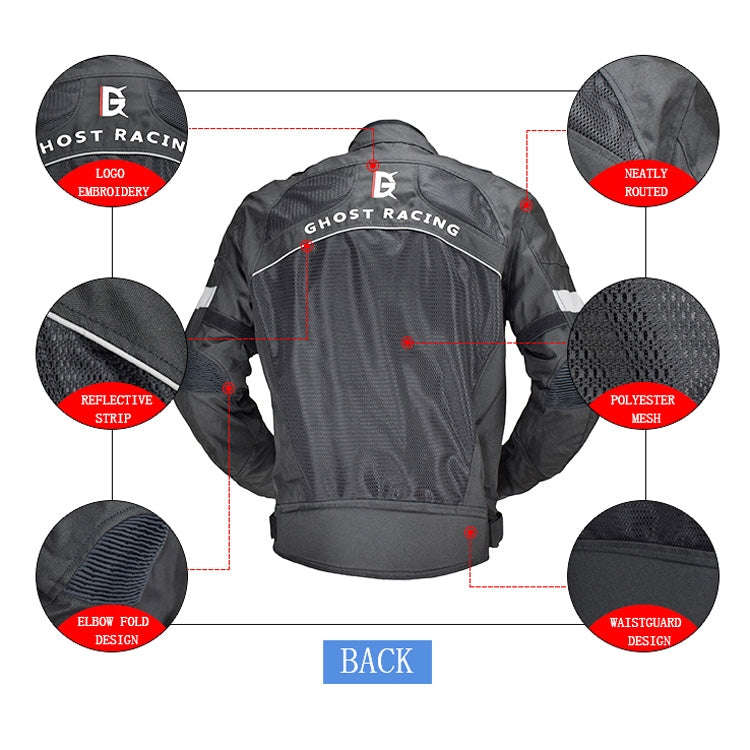 GHOST RACING GR-Y05 Motorcycle Cycling Cloth Men Knight Racing Jacket Keep Warm Anti-Fall Locomot...
