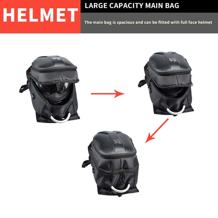 GHOST RACING GR-BB02 Men Motorcycle Riding Backpack Helmet Hard Shell Backpack Locomotive Travel ...